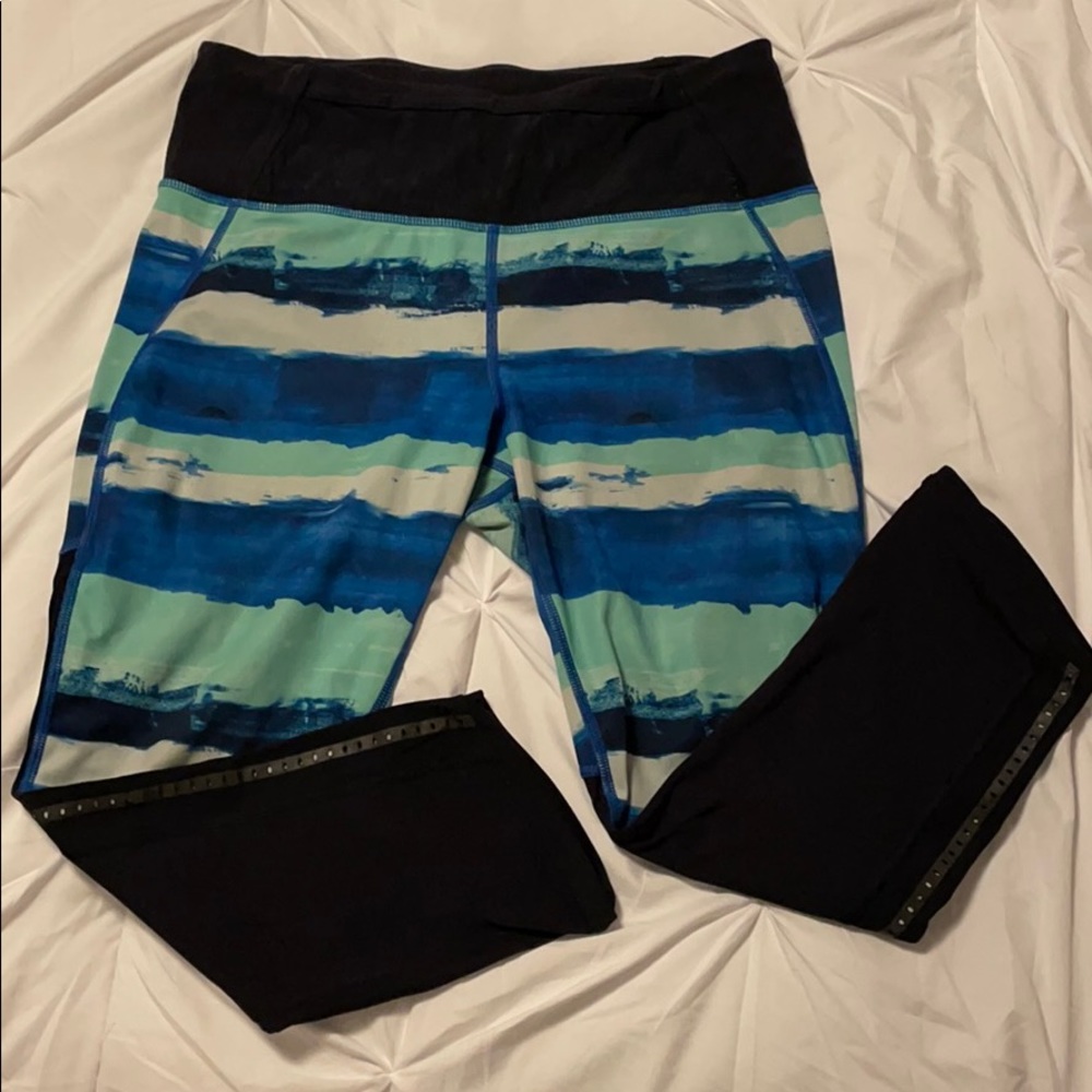 Lululemon Striped Capri Leggings